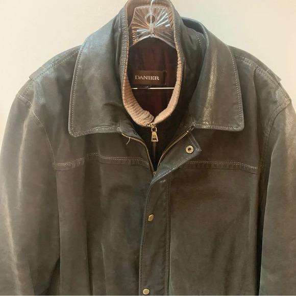 Danier Men's Brown Thinsulate Quilt Lined Jacket XL - Picture 12 of 14